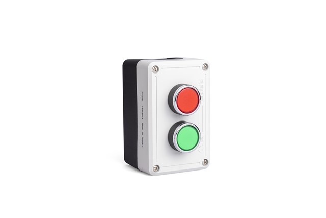 PY Series Plastic 2 Holes B200DK + B100DY Grey-Black Control Box